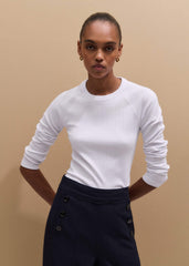 White Ultimate Slim Baseball Top