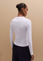 White Ultimate Slim Baseball Top