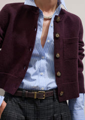 Blue Cotton Stripe Shirt