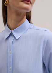 Blue Travel Layering Shirt