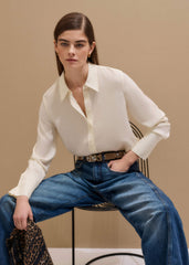 Cream Silk Shirt