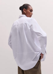 White Clever Oversized Shirt