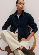 Navy Boxy Shacket