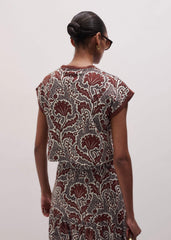 Cinnamon Rising Wildflowers Relaxed Crop Tee