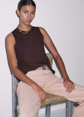 Brown Racerback Swing Top