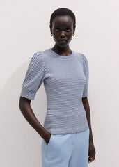 Blue Feminine Sleeve Tee