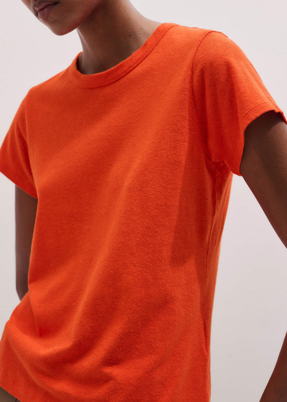 Orange Soft Washed Straight Tee
