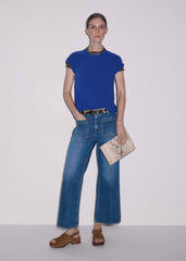 Blue Straight Knit Tee