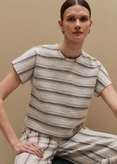 Cream Stripe Tee