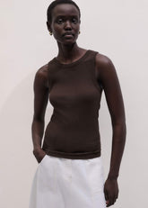 Brown Perfect Basic Vest