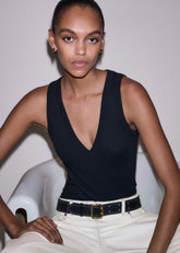 Black Ultimate V-Neck Vest