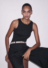 Black Ultimate Crew Neck Tank