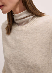 Cream Alpaca Blend Straight Knit Vest