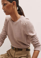 Pink Raw Edge Feminine Sweatshirt