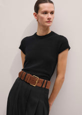 Black Cashmere Baby Tee