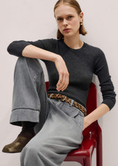 Gray Barely There Sweater