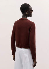Cinnamon Straight Crop Cardigan