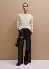 Cream Barely There Slim Rib Layering Sweater