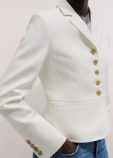 Ivory Fitted Utility Jacket