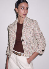 Cream Heritage Crop Jacket