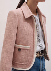 Pink Straight Crop Jacket