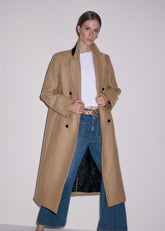 Brown Double-Breasted Coat