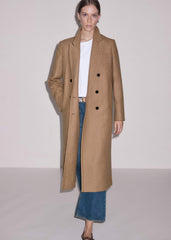 Brown Double-Breasted Coat