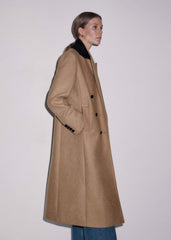 Brown Double-Breasted Coat