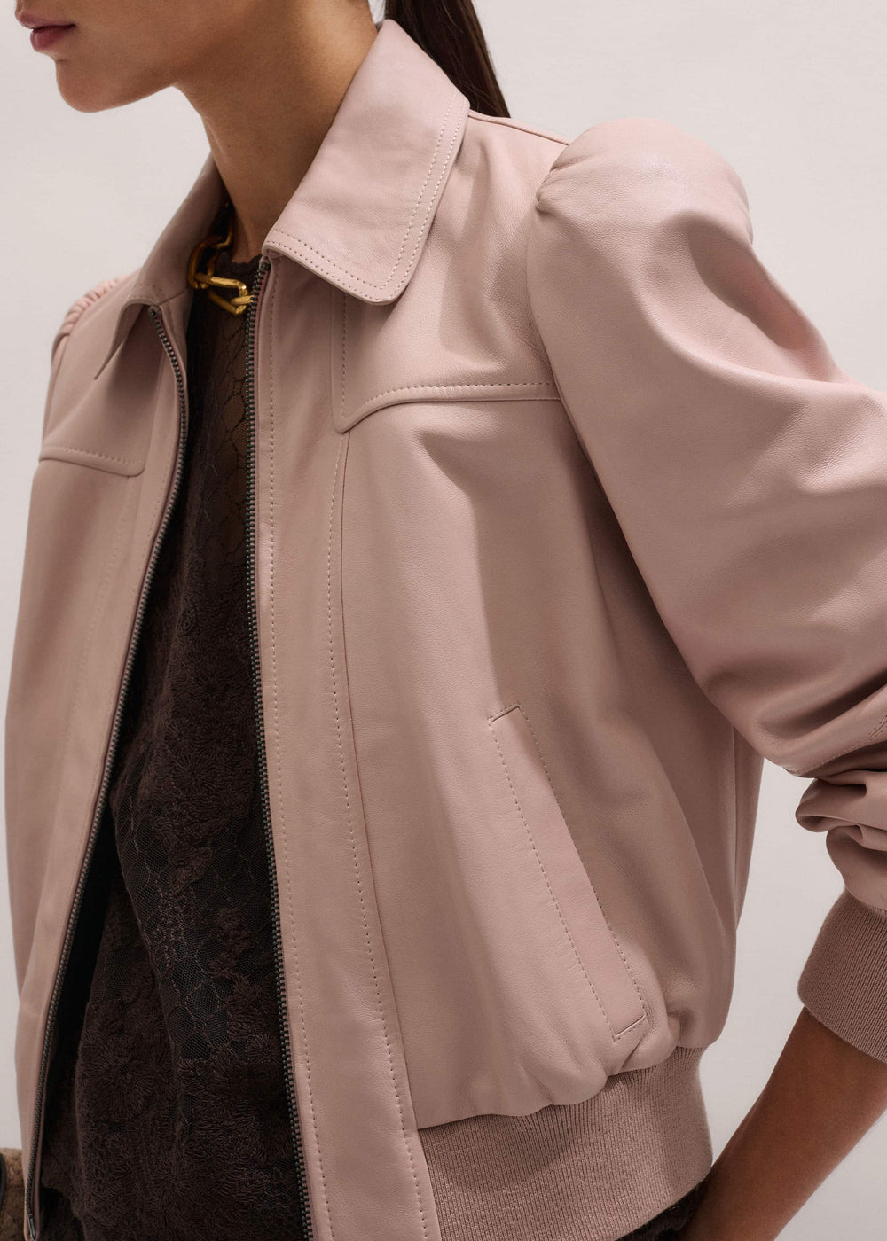 Pink Luxe Feminine Bomber Jacket