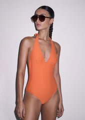 Orange Halterneck Swimsuit