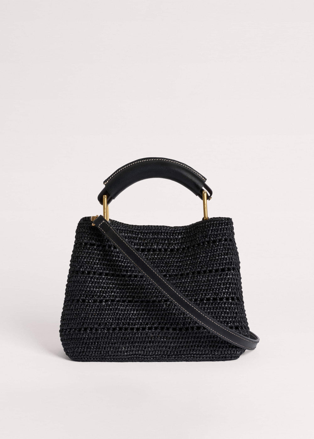 Black Raffia Mini Day Bag