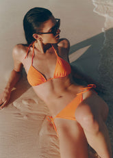 Orange Triangle Bikini Top