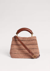 Pink Raffia Mini Day Bag