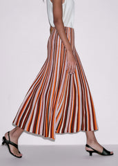 Cinnamon Stripe Knit Maxi Skirt