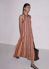Cinnamon Stripe Knit Maxi Skirt