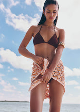 Cinnamon Brown Adjustable Triangle Bikini Top