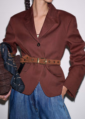 Black Reversible Eyelet Belt