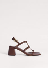 Dark Brown Caged Occasion Sandal