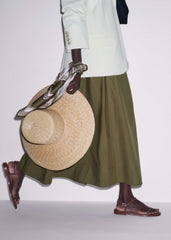 Dark Brown Caged Flat Sandal