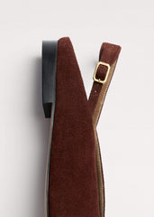 Cinnamon Brown Peep Toe Flat