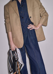 Blue Relaxed Wide-Leg AM-PM Jumpsuit