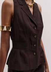 Brown Halterneck Vest