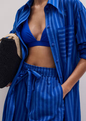 Blue Striped Beach Set