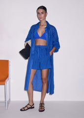 Blue Striped Beach Set