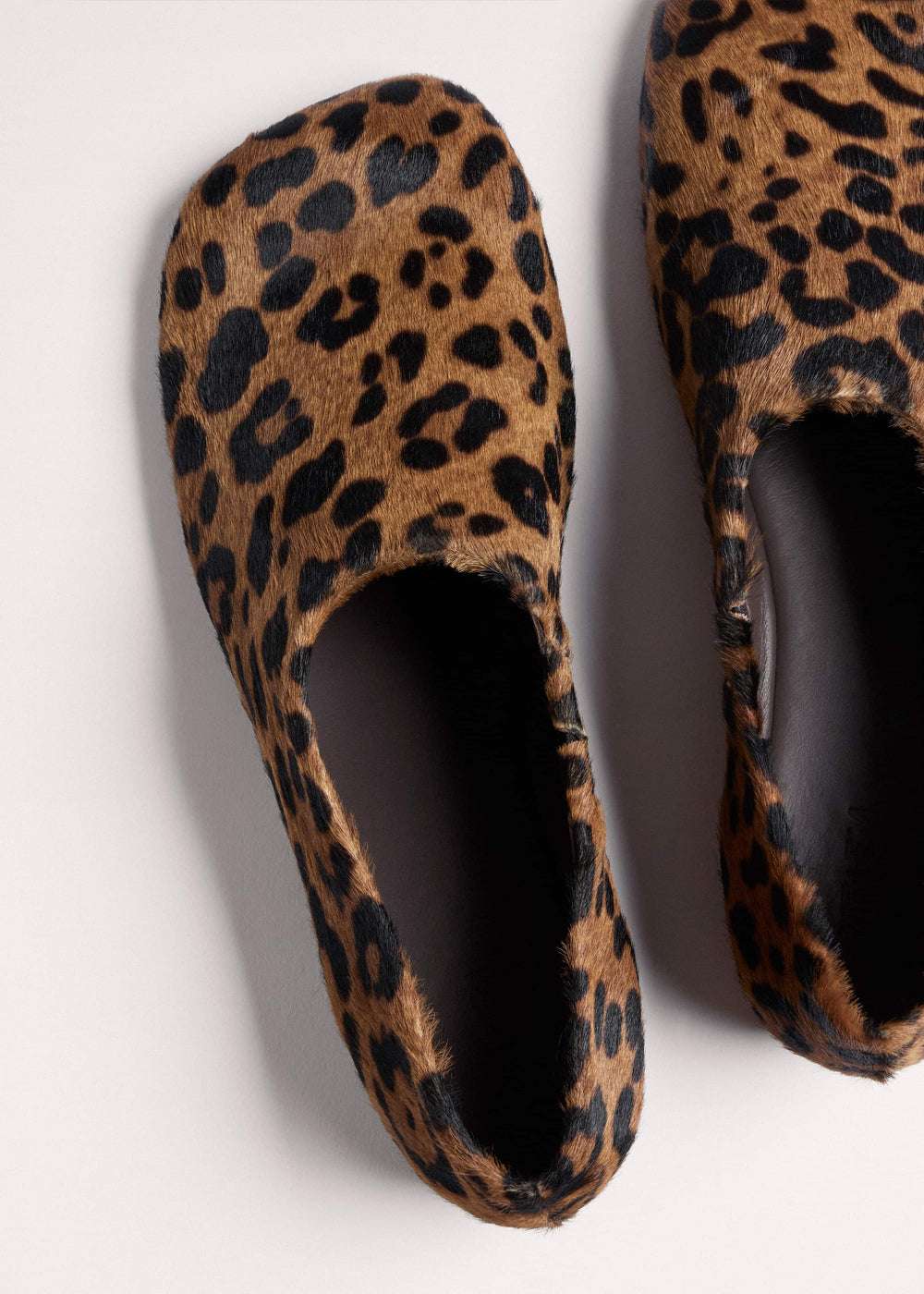 Dark Brown Leopard Print Asymmetric Slipper