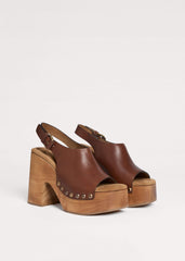 Dark Brown High Front Clog
