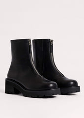 Black Zip Front Boot