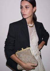 Gold Tweed AM-PM Crossbody Bag