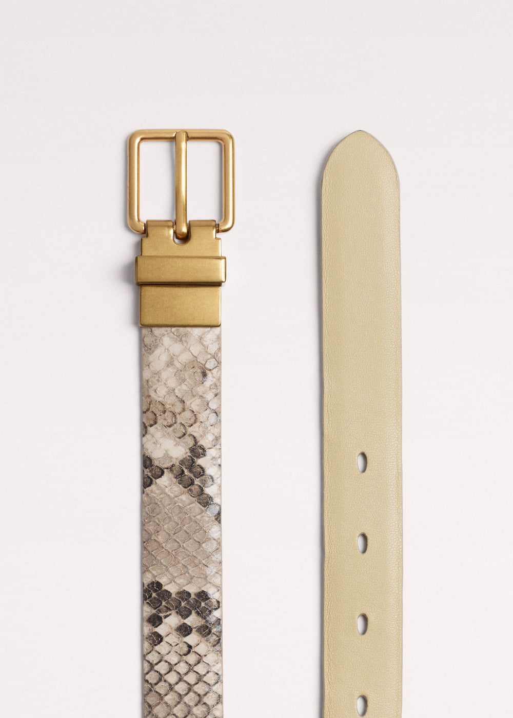 Snake Print Reversible Belt