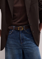 Brown Classic Round Reversible Belt